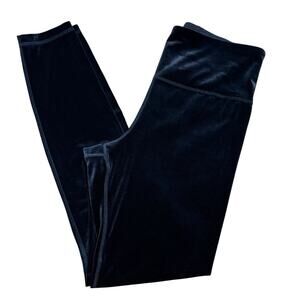 Athleta Elation Velvet Tight Leggings Black Yoga Pants Size Medium Soft Pilates